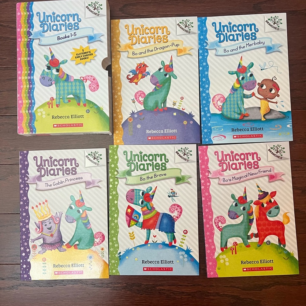 Like new set of 5 unicorn diaries books